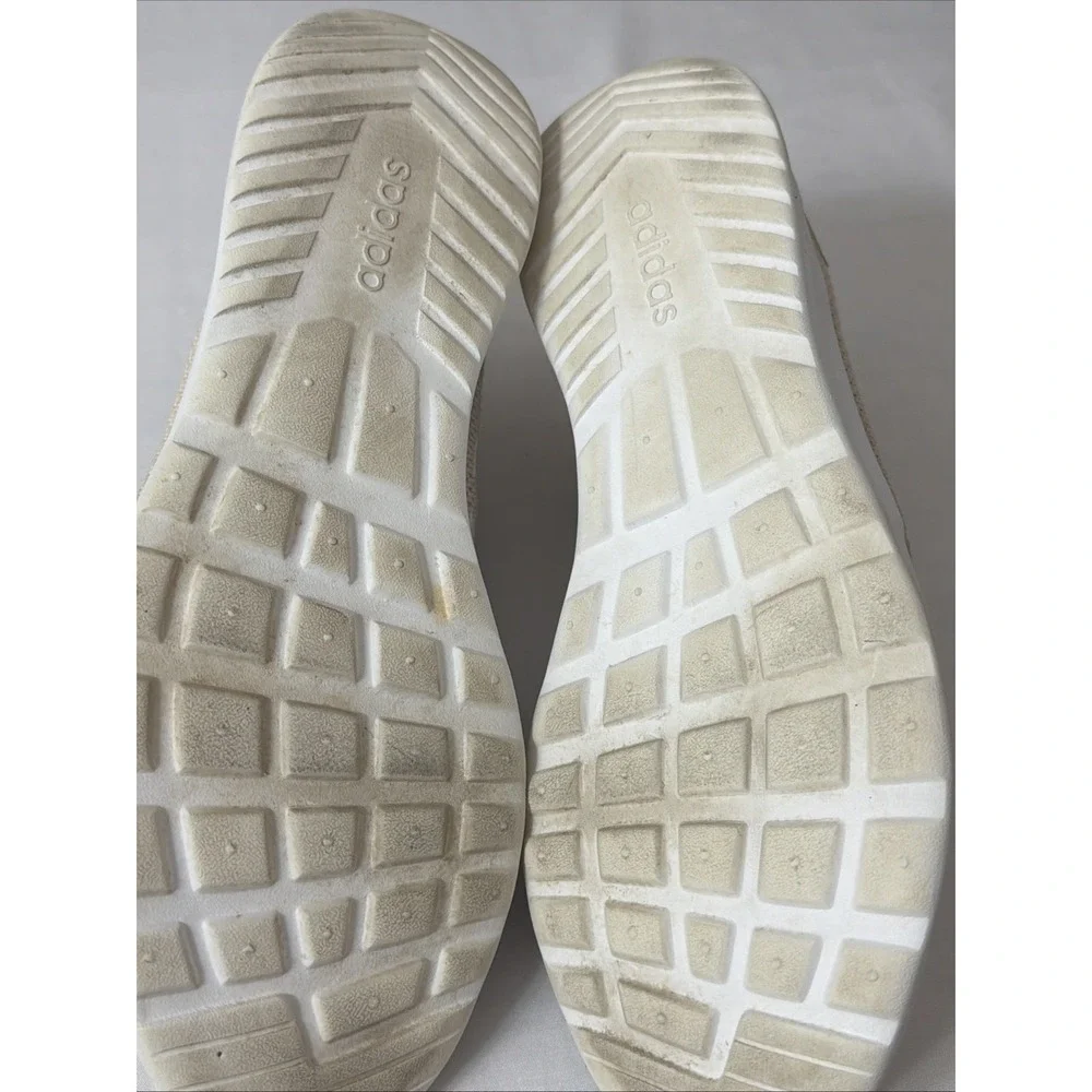 Adidas Womens EE8085 Ivory Cloudfoam QT Racer Sneakers 12 Running Shoes Gym Shoe